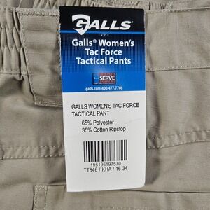 NEW GALLS Tac Force‎ Tactical Pants Women Khaki Size 16 Inseam 34